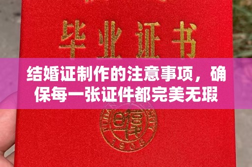 蒸湘结婚证制作的注意事项，确保每一张证件都完美无瑕
